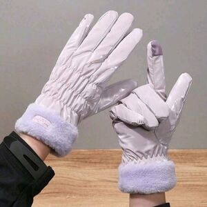 Lavender Waterproof Touchscreen Fleece Lined Winter Spring Gloves